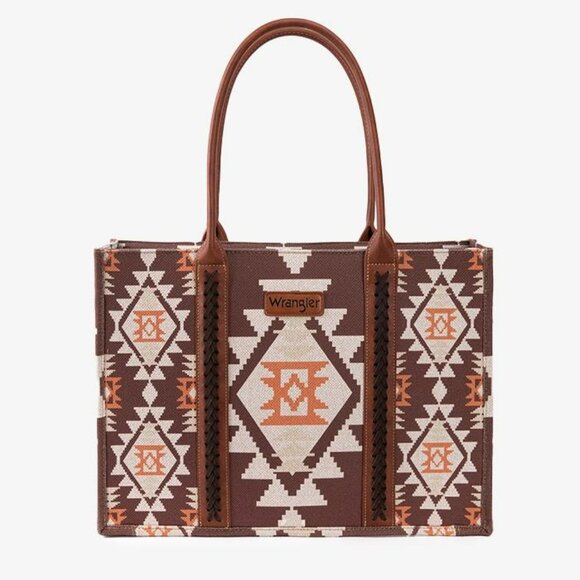 Wrangler Aztec Print Canvas Tote Bag NWT - Picture 1 of 3
